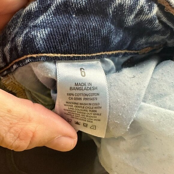 Aero Jeans Size 6 Denim Mom Medium Wash Distressed Aeropostale Blue - Picture 6 of 7